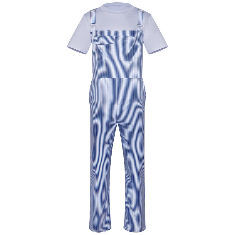 Movie Modern Times The Tramp Cosplay Costume Striped jumpsuit - AwwwCos