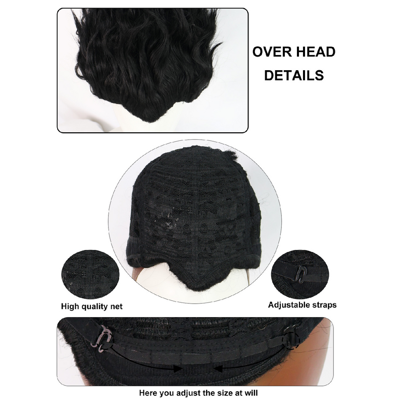 Movie Ne Zha Black Hair Aorun Cosplay Wig with Loong Horn