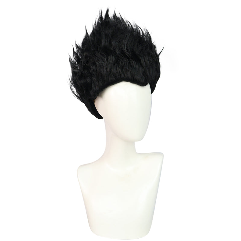 Movie Ne Zha Black Hair Aorun Cosplay Wig with Loong Horn