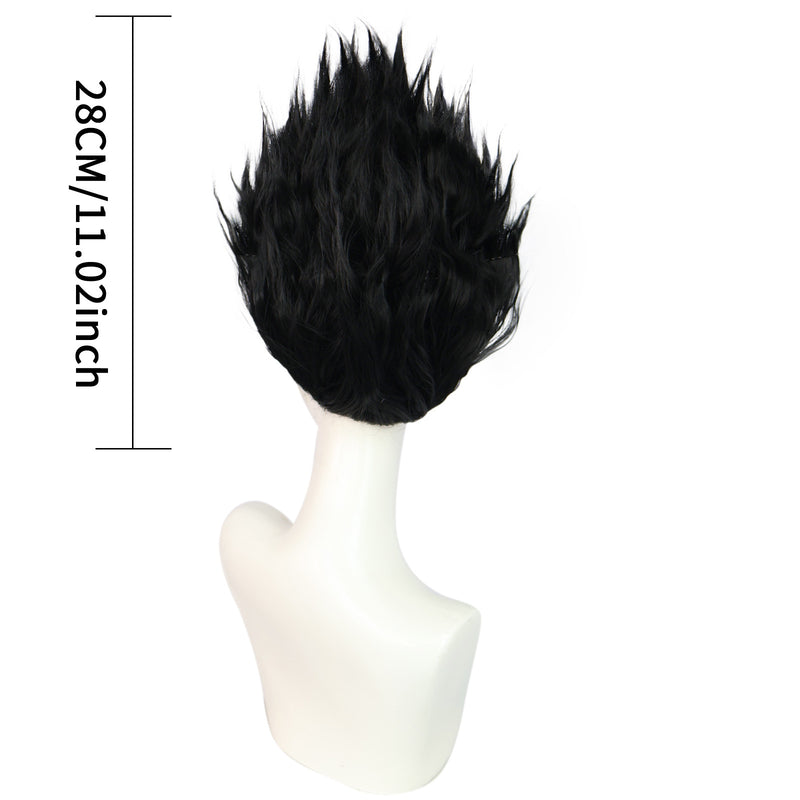 Movie Ne Zha Black Hair Aorun Cosplay Wig with Loong Horn