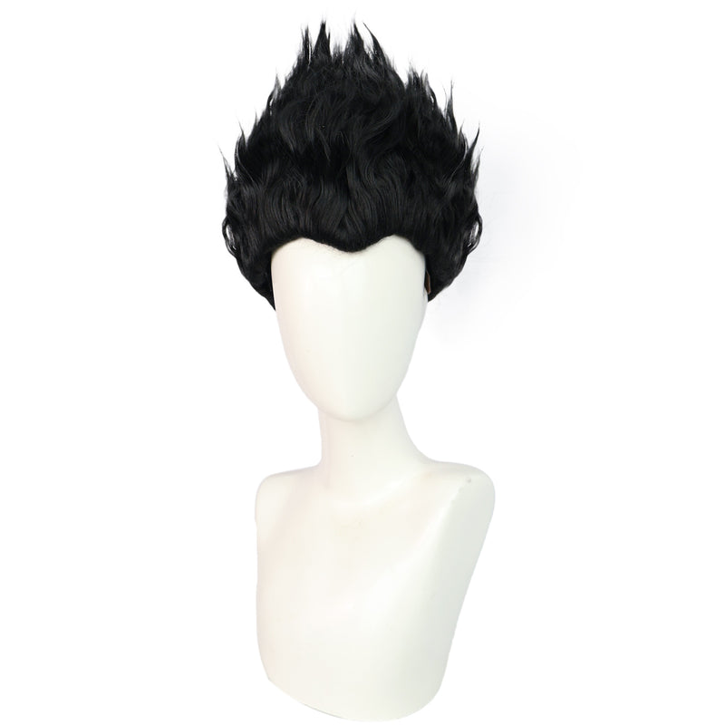 Movie Ne Zha Black Hair Aorun Cosplay Wig with Loong Horn