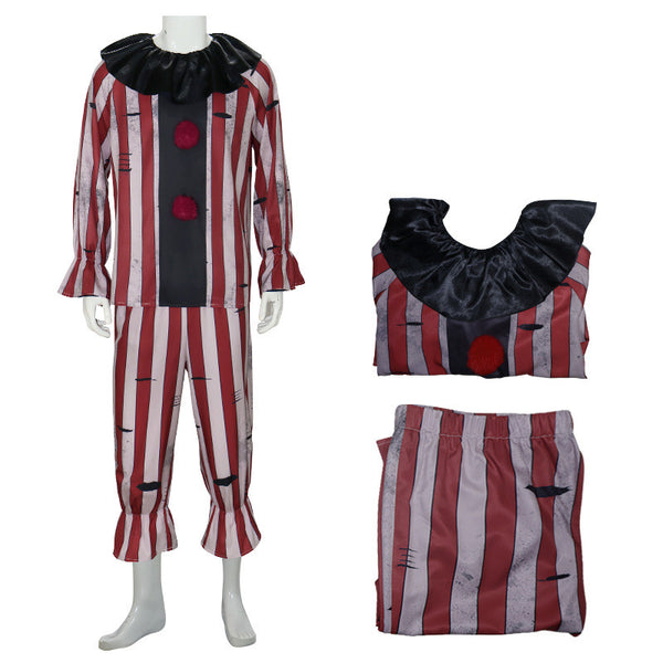Movie Nightmare Joker Cosplay Costume Red Stripes Suits