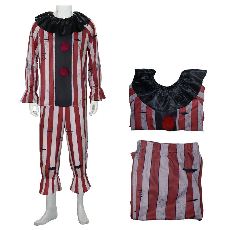 Movie Nightmare Joker Cosplay Costume Red Stripes Suits