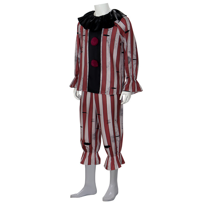 Movie Nightmare Joker Cosplay Costume Red Stripes Suits