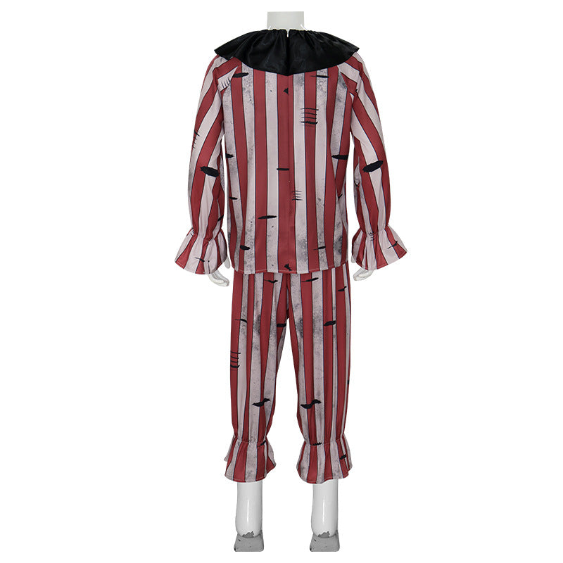 Movie Nightmare Joker Cosplay Costume Red Stripes Suits
