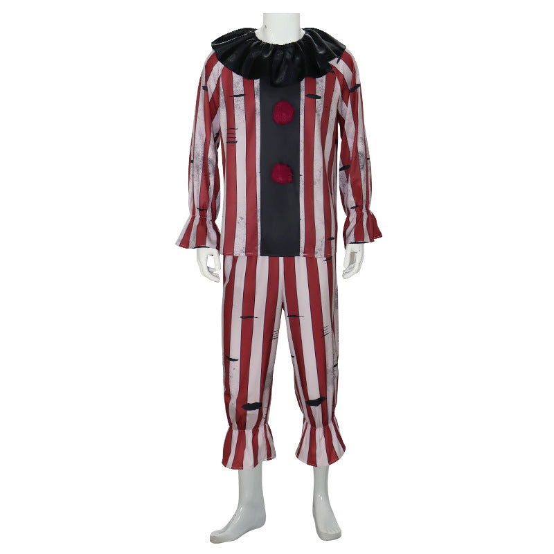 Movie Nightmare Joker Cosplay Costume Red Stripes Suits
