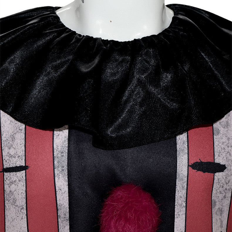 Movie Nightmare Joker Cosplay Costume Red Stripes Suits