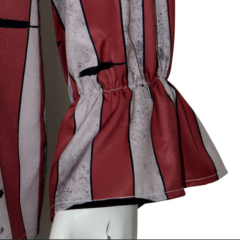 Movie Nightmare Joker Cosplay Costume Red Stripes Suits