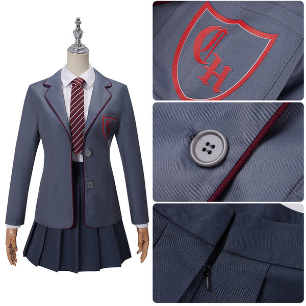 Plus Size Movie Roald Dahl’s Matilda the Musical School Uniform Gray Cosplay Costume