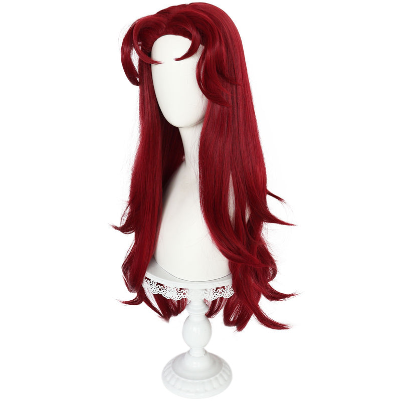 Movie Starfire Koriand'r Cosplay Wig Burgundy Red Long Hair - AwwwCos