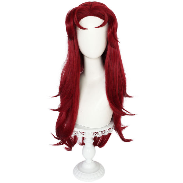 Movie Starfire Koriand'r Cosplay Wig Burgundy Red Long Hair - AwwwCos