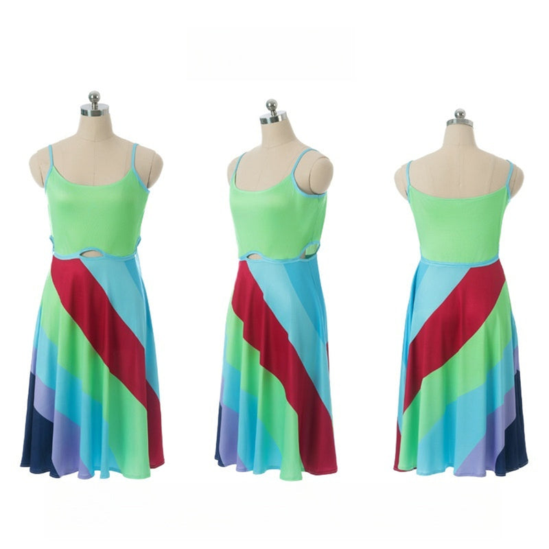 Movie Suddenly 30 Halter Cosplay Costume Suspender Dress - AwwwCos