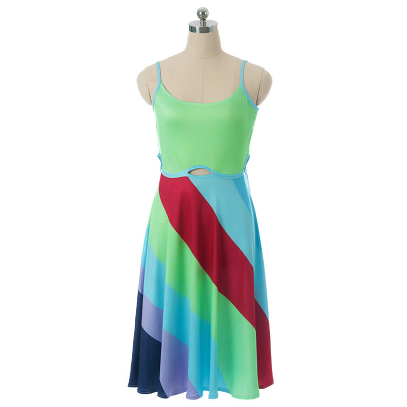 Movie Suddenly 30 Halter Cosplay Costume Suspender Dress - AwwwCos