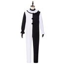 Movie Terrifier Clown Cosplay Costume Black and White Patchwork Jumpsuit