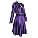 Movie Wednesday Enid Sinclair Cosplay Costume Black Striped Purple Outfits - AwwwCos