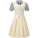 Movie Wicked Glynda Cosplay Costume Ivory Skirt Slim Waist Vest - AwwwCos