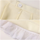 Movie Wicked Glynda Cosplay Costume Ivory Skirt Slim Waist Vest - AwwwCos