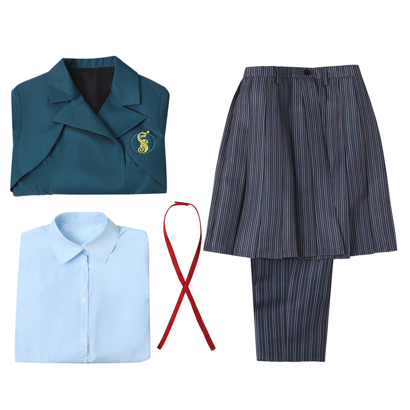Movie Wicked Glynda Elphaba Cosplay Costume School Uniform Culotte - AwwwCos