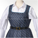 Movie Wicked Nessarose Cosplay Costume Gray Striped Vest Skirt - AwwwCos