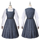 Movie Wicked Nessarose Cosplay Costume Gray Striped Vest Skirt - AwwwCos