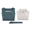 Movie Wicked Nessarose Cosplay Costume Green Striped Dress - AwwwCos