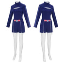 Movie Zombie School Addison Cosplay Costume Navy Blue Outfits - AwwwCos