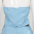 Movies MaXXXine Cosplay Costume Women Blue Suits - AwwwCos