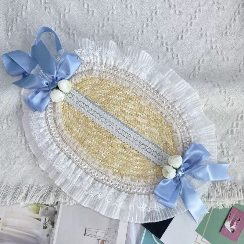 6 Kinds Multicolor Memories Women Summer Lolita Hand-made Bonette Straw Hat - AwwwCos