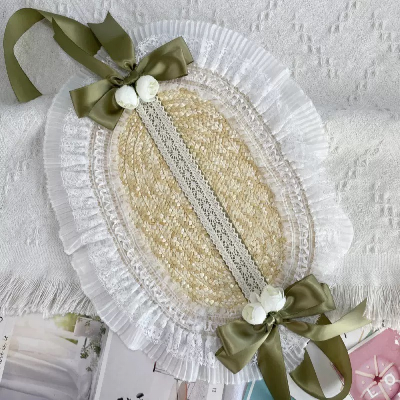 6 Kinds Multicolor Memories Women Summer Lolita Hand-made Bonette Straw Hat - AwwwCos