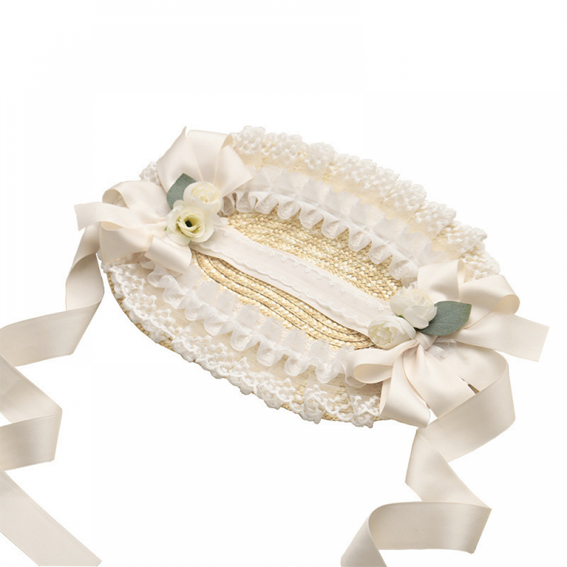 6 Kinds Multicolor Memories Women Summer Lolita Hand-made Bonette Straw Hat - AwwwCos