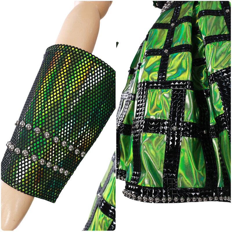 Musical Drama SIX Anne Boleyn Cosplay Costume Green Suit