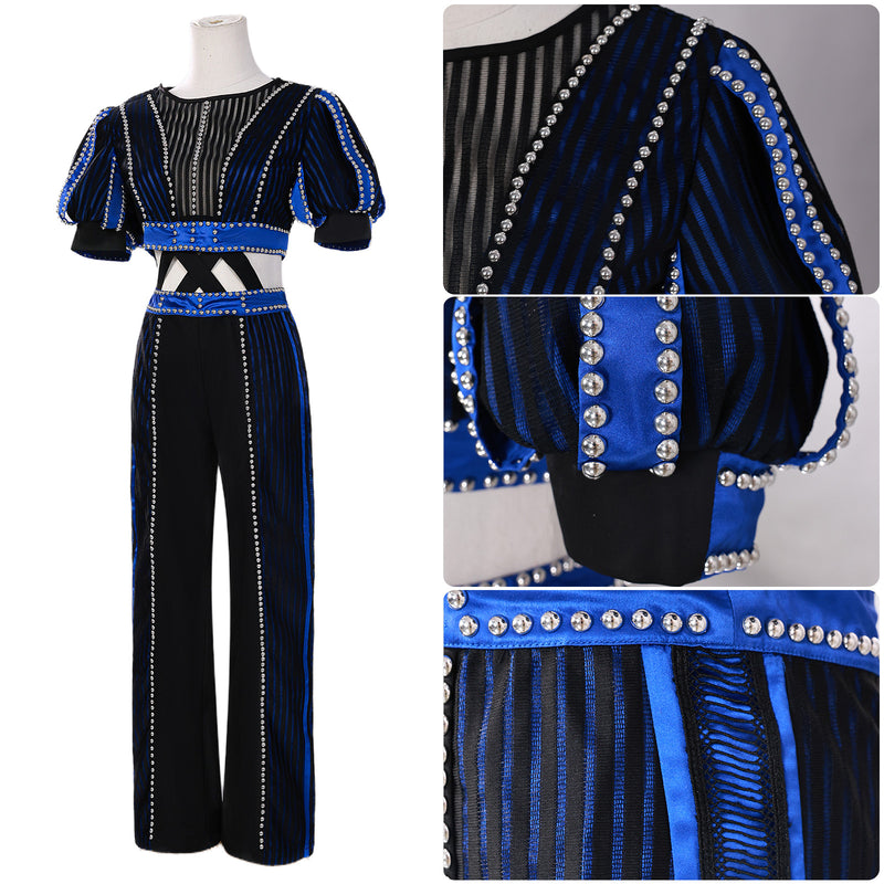 Musical Drama SIX Catherine Parr Cosplay Costume Black Suit - AwwwCos