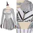 Musical Drama SIX Jane Seymour Cosplay Costume Silvery Dress Pantyhose - AwwwCos