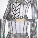 Musical Drama SIX Jane Seymour Cosplay Costume Silvery Dress Pantyhose - AwwwCos