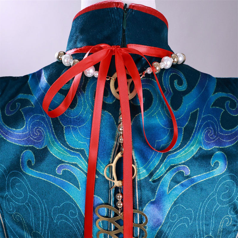 Naraka: Bladepoint Tessa Cosplay Costume Cheongsam Shoes Wig - AwwwCos