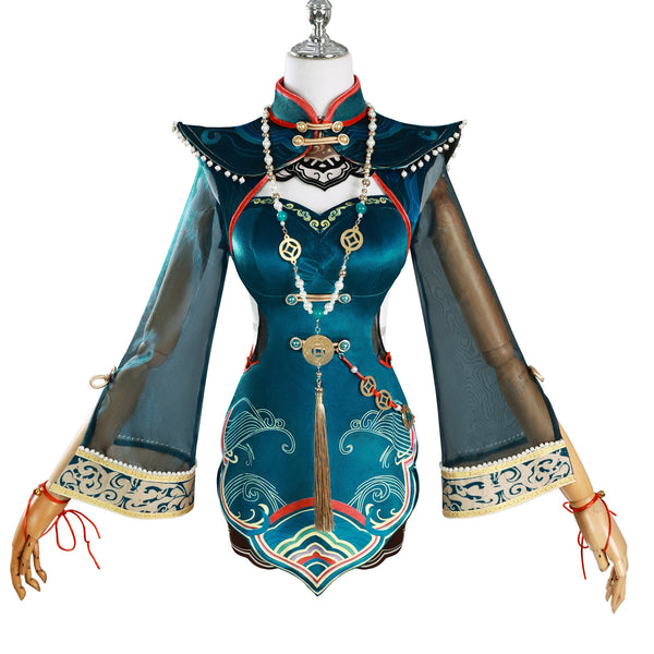 Naraka: Bladepoint Tessa Cosplay Costume Cheongsam Shoes Wig