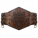 Nordic Viking Embossed Medieval Vintage Waist Seal Knight Wide Belt Cross - AwwwCos