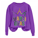 O Neck Pullover Carnival Party Comfy Cute T-shirts Mardi Gras Sweatshirt