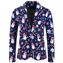 One Button Men Christmas Suit Jacket Blazer Xmas Santa Party Coat - AwwwCos