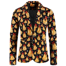 One Button Men Christmas Suit Jacket Blazer Xmas Santa Party Coat - AwwwCos