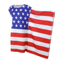 One Size American Flag Cosplay Cape T-Shirt Unisex Patriotic USA Flag Costume