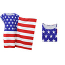 One Size American Flag Cosplay Cape T-Shirt Unisex Patriotic USA Flag Costume
