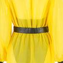 Ozymandias Cosplay Costume Yellow Dress Black Jumpsuit - AwwwCos
