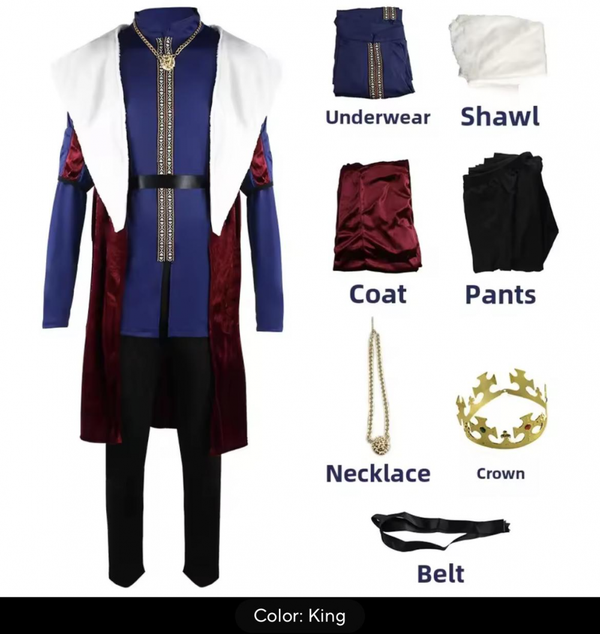 Palace Royal King Cosplay Costume Velvet Outfits