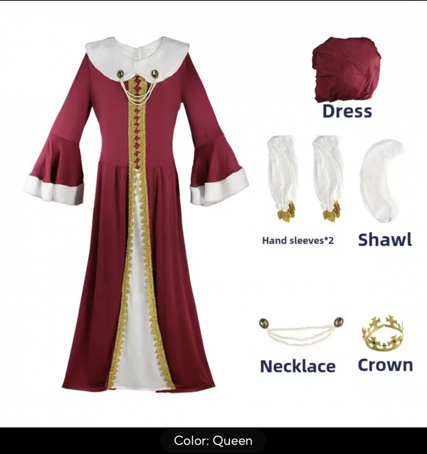 Palace Royal Queen Cosplay Costume Velvet Dress