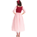 Pink Mid-Sleeve Party Dress Renaissance Medieval Performance Suit - AwwwCos