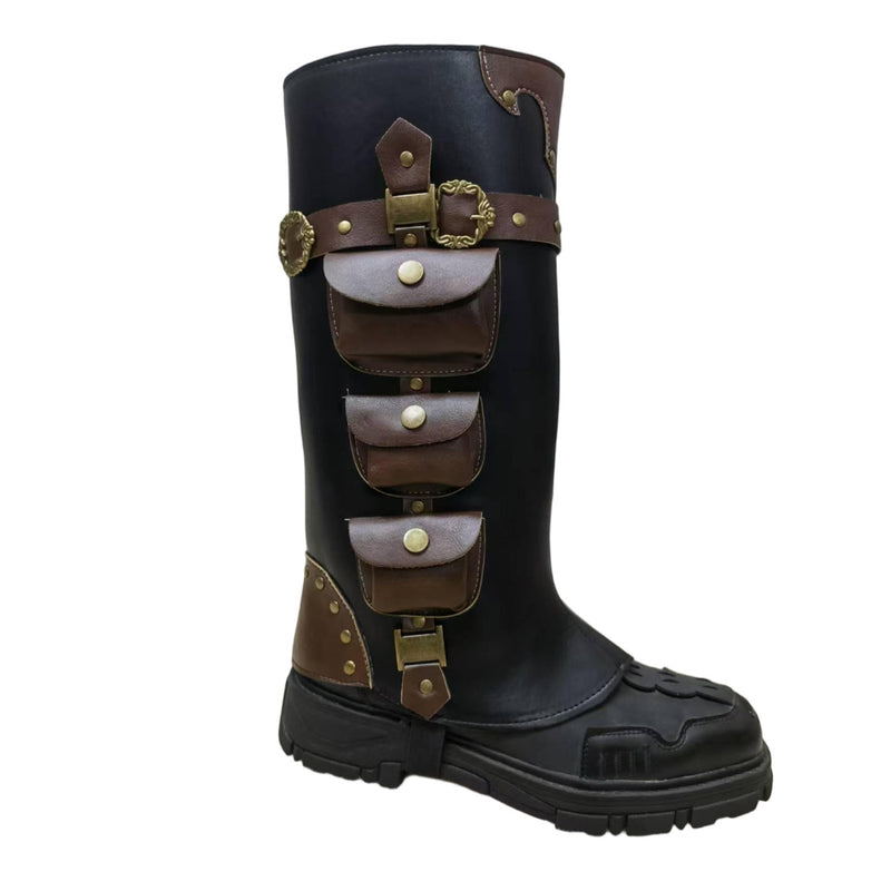 Pirate Steampunk Viking Cosplay Shoes Accessories Boot Covers With Bag
