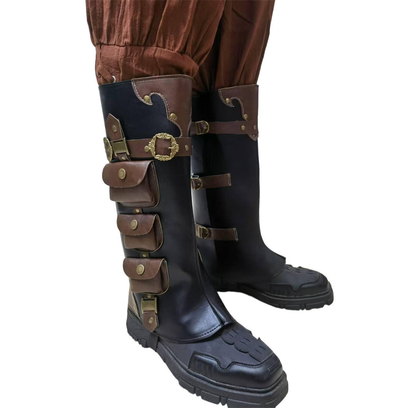 Pirate Steampunk Viking Cosplay Shoes Accessories Boot Covers With Bag