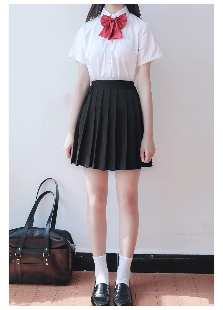 Plus Size 3 Kinds Length Short Mid-length JK Uniform Pleated Skirt