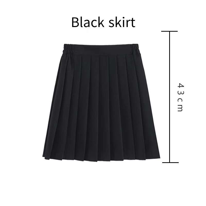 Plus Size 3 Kinds Length Short Mid-length JK Uniform Pleated Skirt